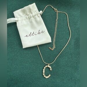 Ettika Twisted C Initial Necklace